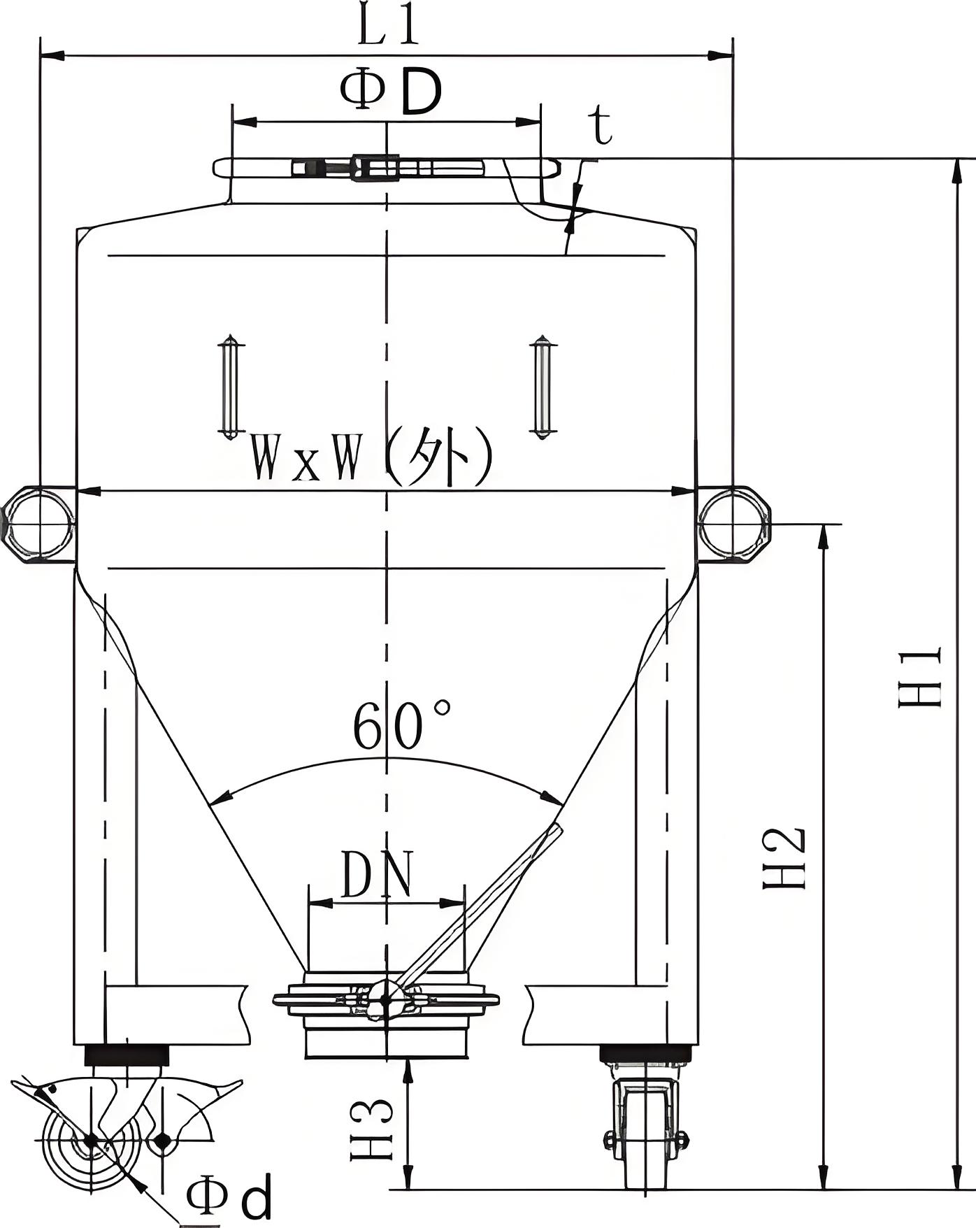 混料不銹鋼料倉 混料不銹鋼料倉